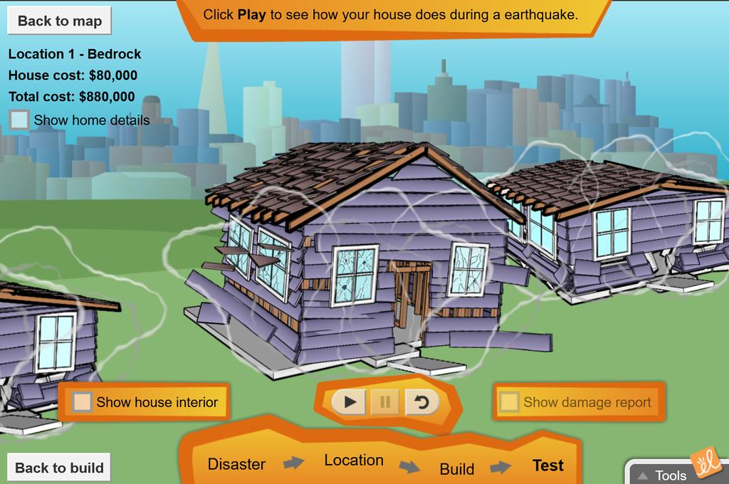 Screenshot of Earthquake-Proof Homes Gizmo