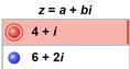 Screenshot of Points in the Complex Plane Gizmo