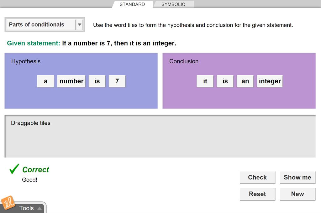 Screenshot of Conditional Statements Gizmo