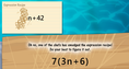 Screenshot of Equivalent Algebraic Expressions II Gizmo