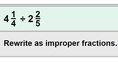 Screenshot of Dividing Mixed Numbers Gizmo