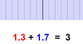 Screenshot of Sums and Differences with Decimals Gizmo