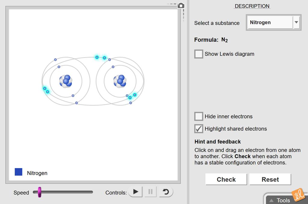 Screenshot of Covalent Bonds Gizmo